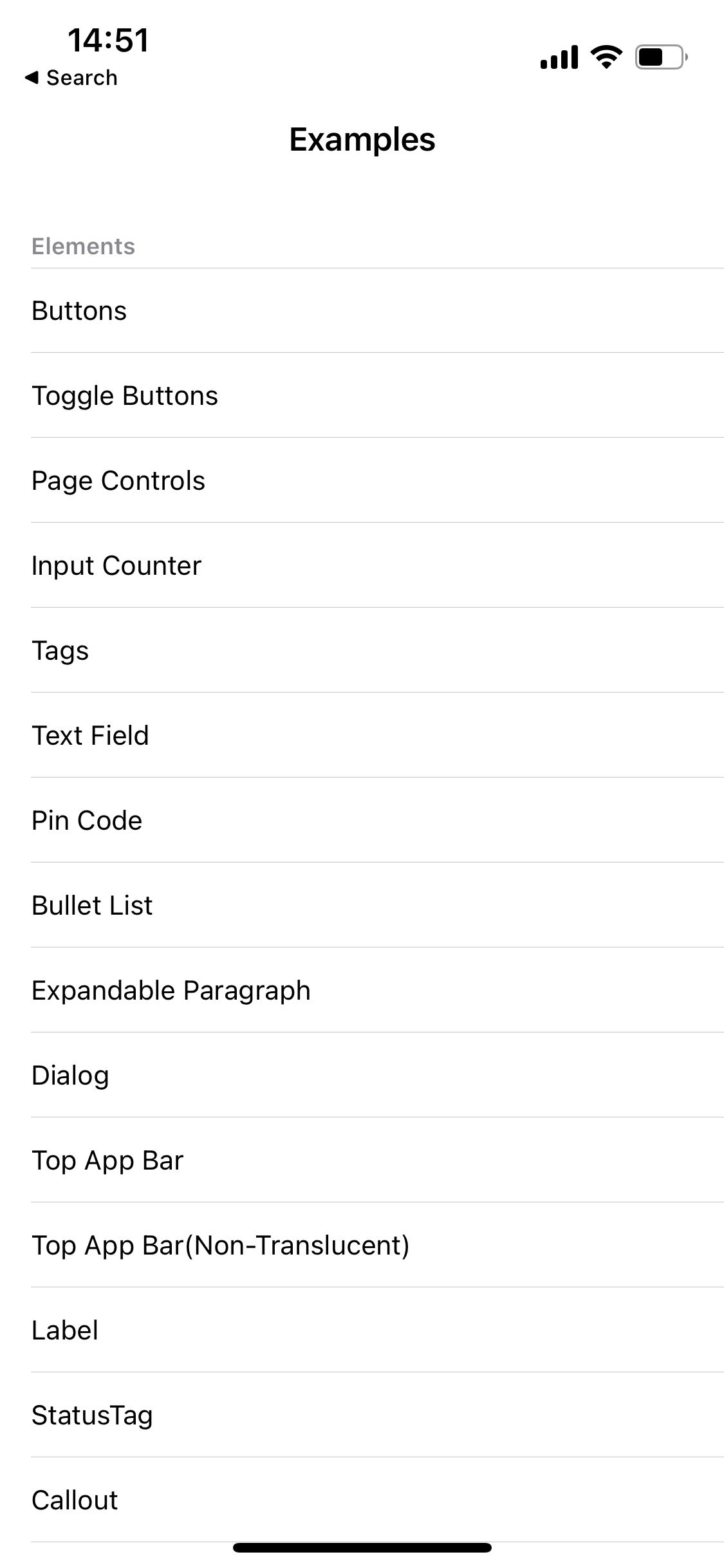 Component preview in the iOS dogfood app